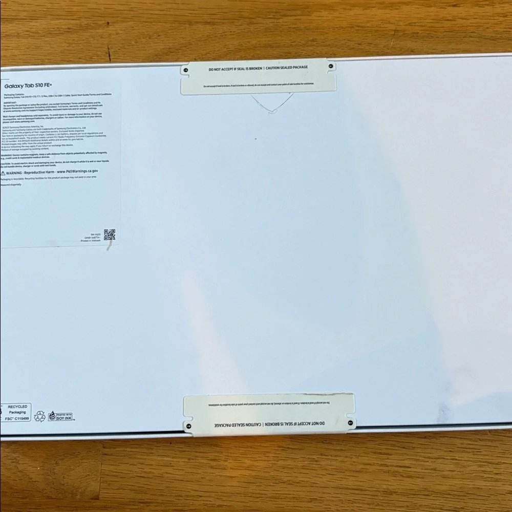 Samsung Galaxy Tab S10 FE+ in Gray with White Stylus